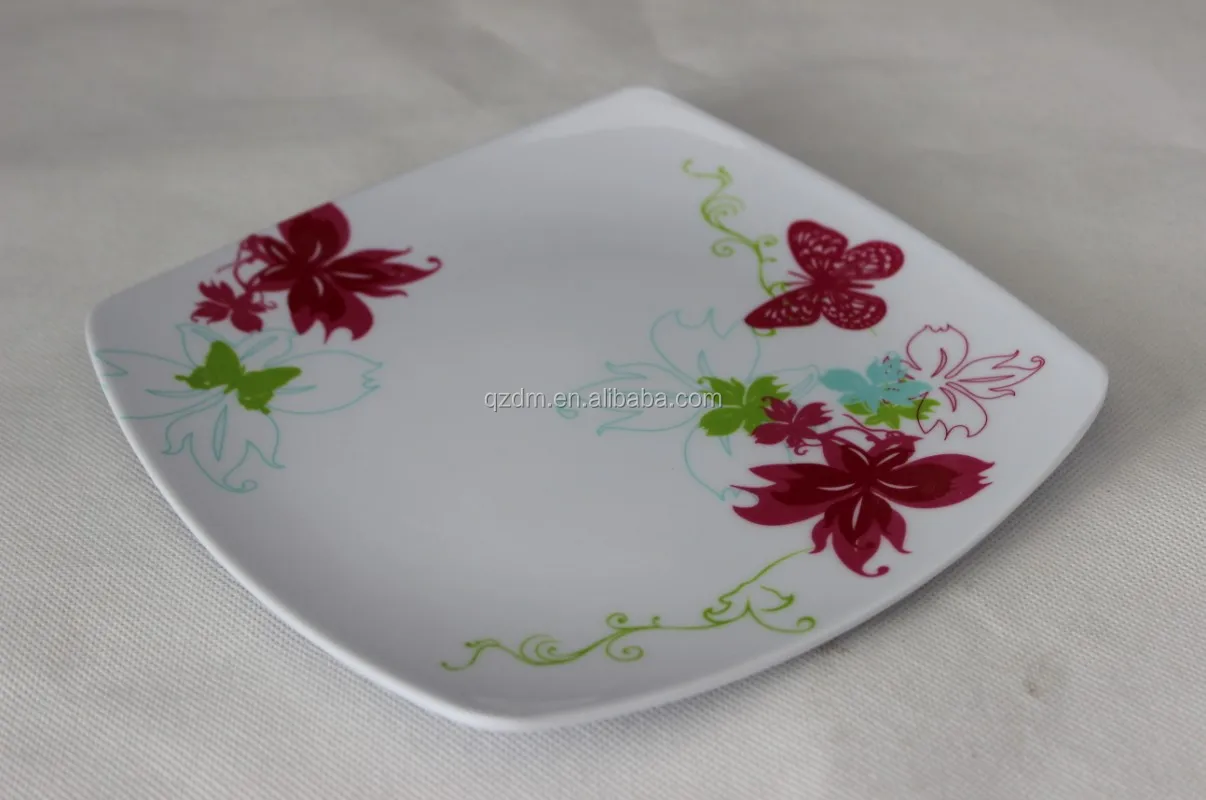 Plastic Square Appetizer Dishes , Melamine Small Plate