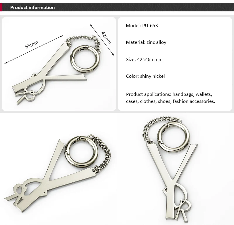 Metal Handbag Logo