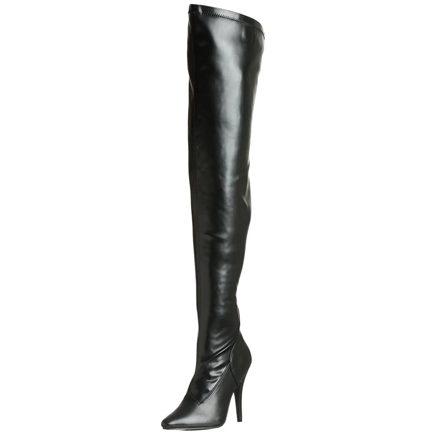 Buy 5 Inch Sexy Thigh Hi Boots Stretch Thigh Boot Red Stretch Patent High Heel Boot In Cheap