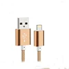 High Speed customized compatible TPE copper nylon micro USB 2 double side charging data cable for iphone for Android