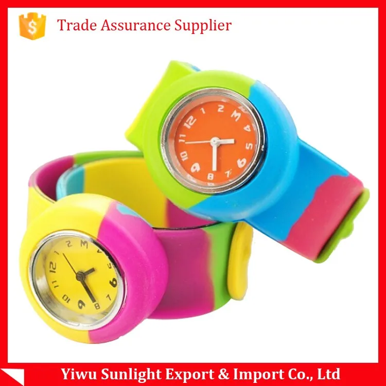 Round Dial Silicone Wristband Watch Kids Slap Digital Watches Buy