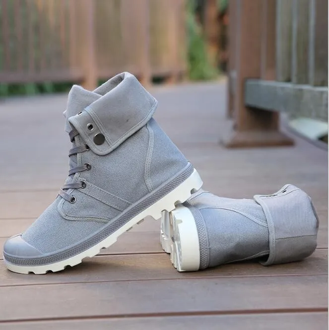 Zm50765a Vulcanized Stylish High Neck Men Canvas Shoes