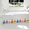 Colorful Flowers Butterfly Glass Bottle Stickers Balcony Cabinets Door Windows Background Decoration Wall Stickers
