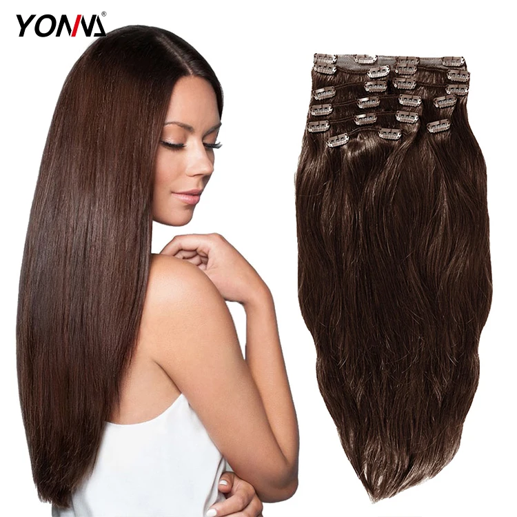 Qingdao Virgin Peruvian Malaysian Brazil Human Clip In Hair