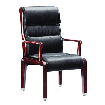 Chinese Manufacturer Reception Black Wooden Leather Executive