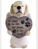 Unique Pet Dog With Angel Wings Memorial Stone Statue Garden Decoration Resin