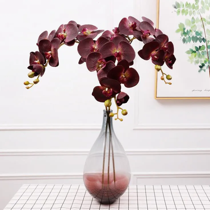 Wholesale 8 Heads Artificial Orchid For Indoor Decoration And