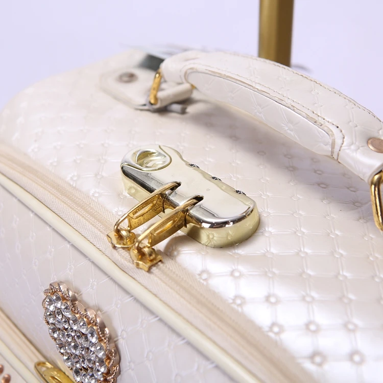 Good quality women leather travel bag smart  luggage-sets