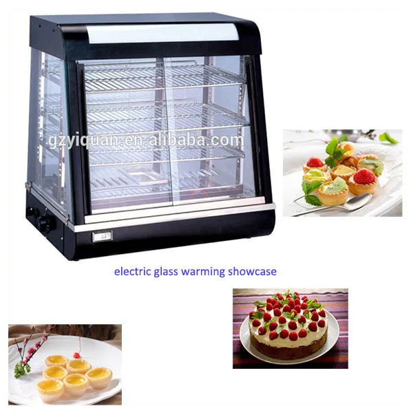 Counter top KFC hot food display warmer / glass food warmer display