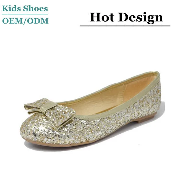 gold glitter ballet pumps