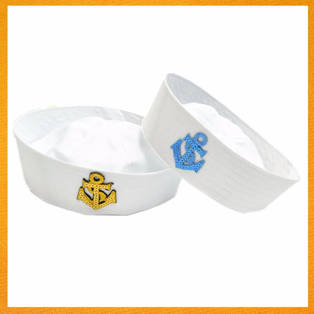 Gbiy660 Vintage White Sailor Hats Party Hat For Adult Customized