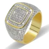 OB Jewelry-Fashionable Two Tone Color Plating Zircon Ring Mirco Setting Zircon Ring