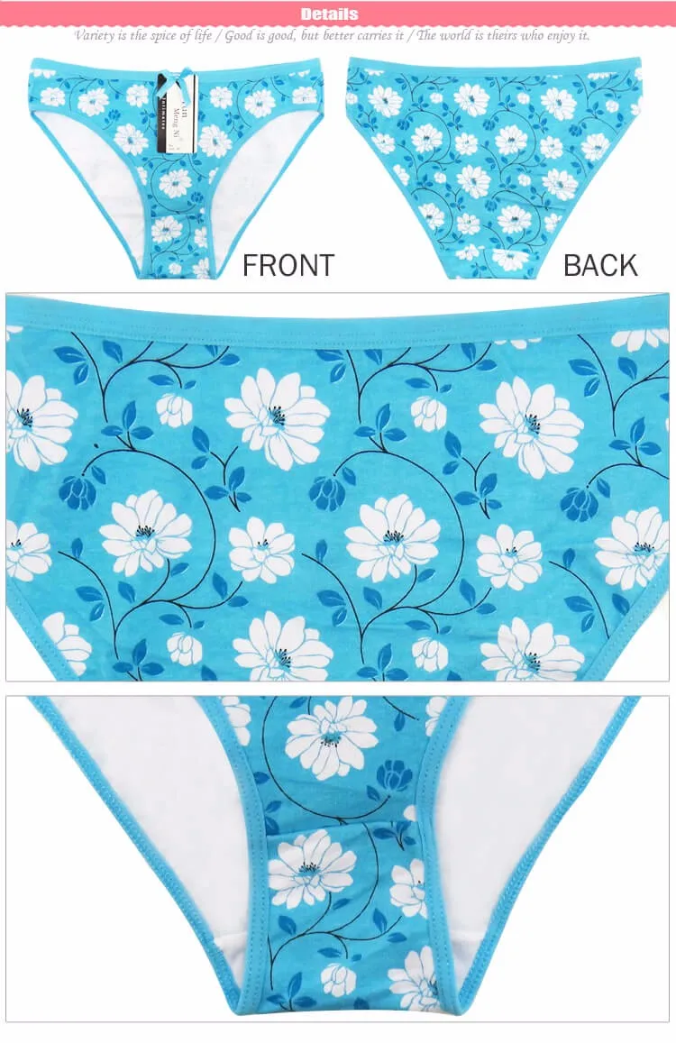 Yun Meng Ni Underwear Cotton Pretty Flower Printing Young Girls Underwear Panties Model Buy 3978