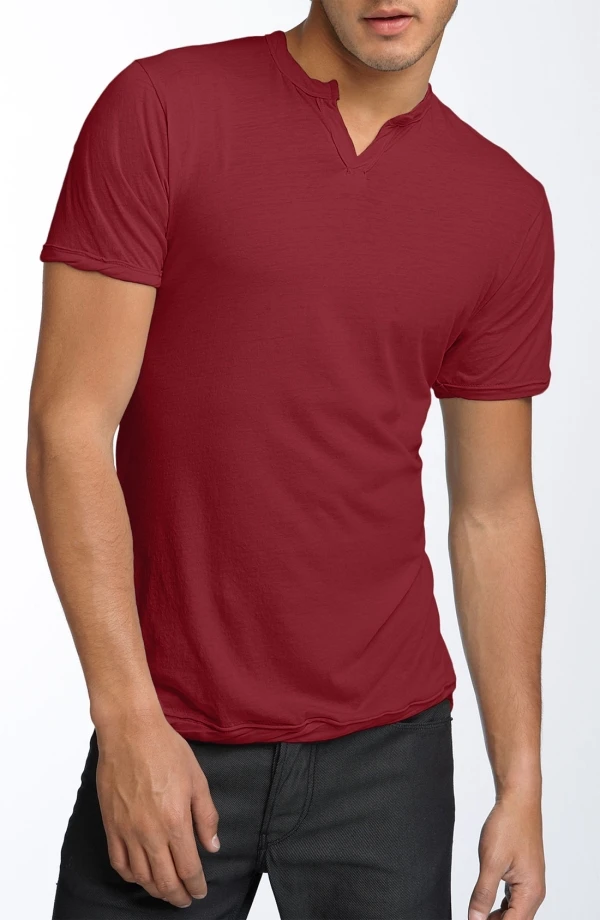 polo v neck t shirts men's