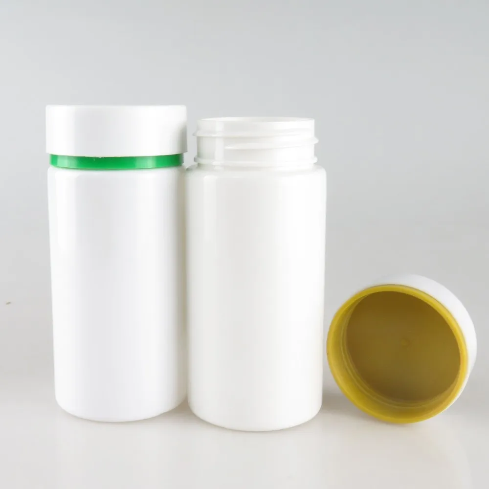 White Plastic Bottle 150ml Pharmaceutical Vitamin Bottle Pet Pill 