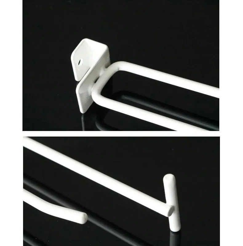 Hook For Rectangle Tube Metal Hanging Display Hook White - Buy Display ...