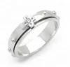 Customized Spinner 925 Sterling Silver Cross rosary ring
