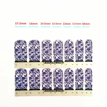 White purple Sexy Flower Nail Arts Nail Sticker Waterproof Nail Decal Sticker Gel Polish French Manicure