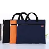 A4 Document Bags Portable Double Layer File Folder Zipper Canvas Filing Holder for Computer Paper Documents