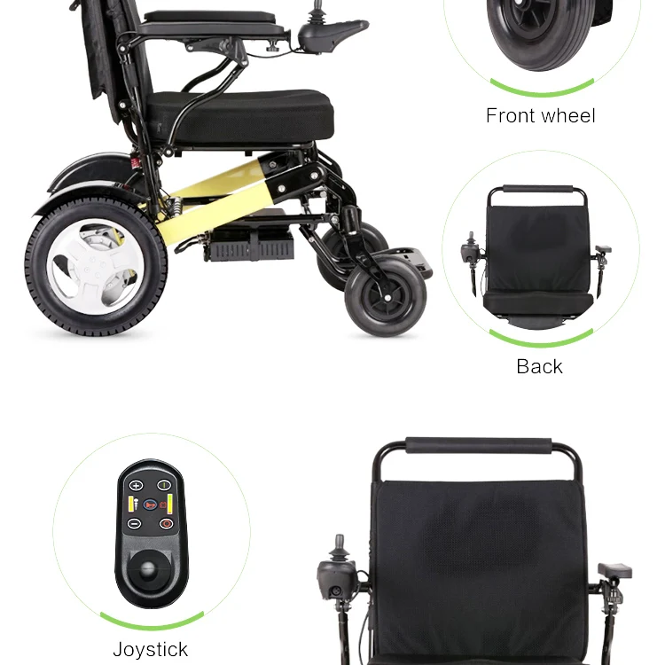 Folding Power Wheelchair Alternative Drive Controls With Armrest And ...