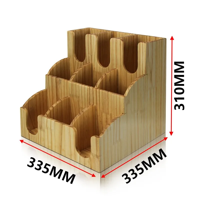 Venta al por mayor de acrílico negro café condimento organizador taza