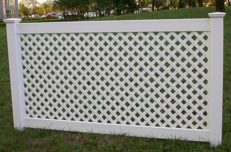 vinyl lattice fencing white