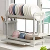 Kitchen Multi-functional Shelves Wheat Straw Dish Rack