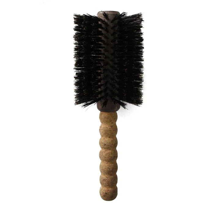 
High Quality Professional Salon Use Heat Resistant Boar Bristle Cork Handle Round Hair Brush 