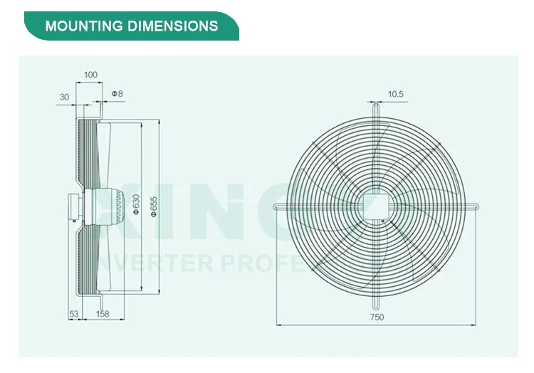 FZY630-6 2000 cfm exhaust fan 3 phaseTop fan making supplies 6 poles new used industrial variety malaysia coaxial fan axial 380v