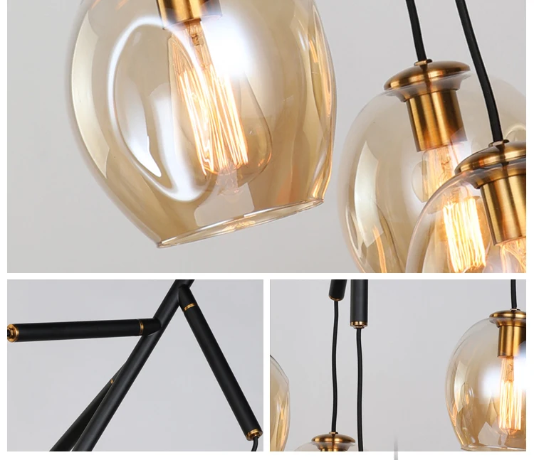 Modern Decoration kitchen bedroom Hand Blown Glass Chandelier Pendant Light