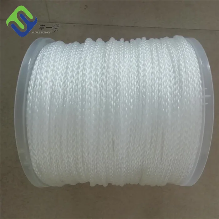Biela farba 8 prameňov duté pletené polyetylénové lano 1/4" x 600 stôp Hot Sale