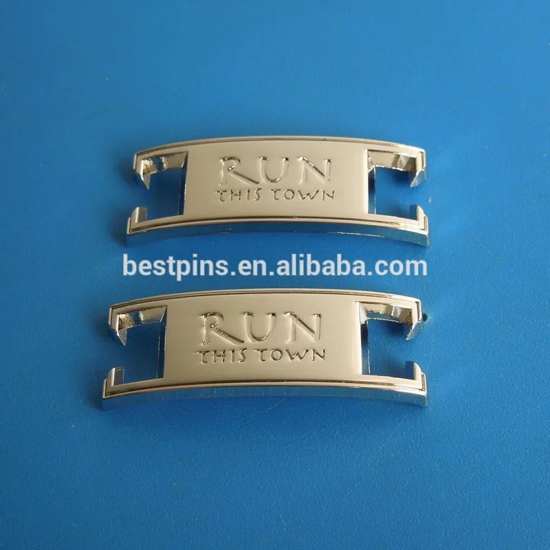 Custom Oval Shape Blank Logo Metal Shoelace Charms With Groove Buy