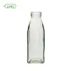 High quality square shape screw cap glass cold press juice bottles