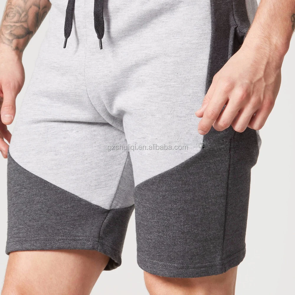 two tone sweat shorts