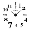Wholesale Stock Small Order Drawing Room Creative 3D Acrylic Wall Sticker Large Clock