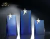 Silver Metal Star Award Crystal Block