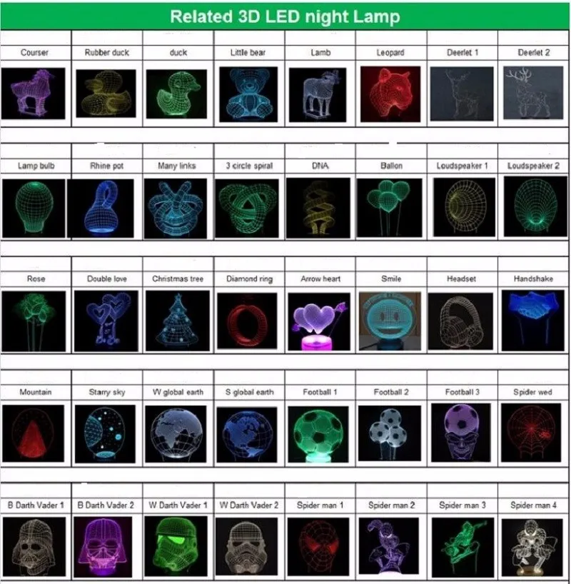 New disinged multicolor changing night lamp acrylic Millennium Falcon 3d Led Night Light