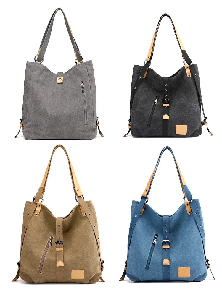 Fashion multi-functional retro canvas handbag shoulder strap distributors
