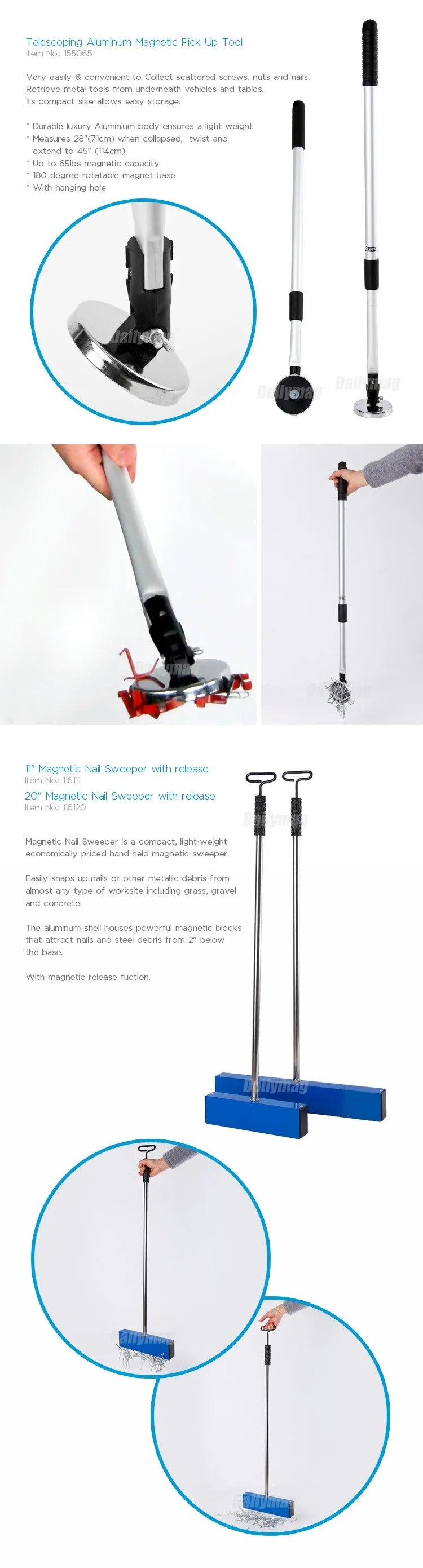 High Grade Metal Permanent Sweeper To Pick Up Nail For