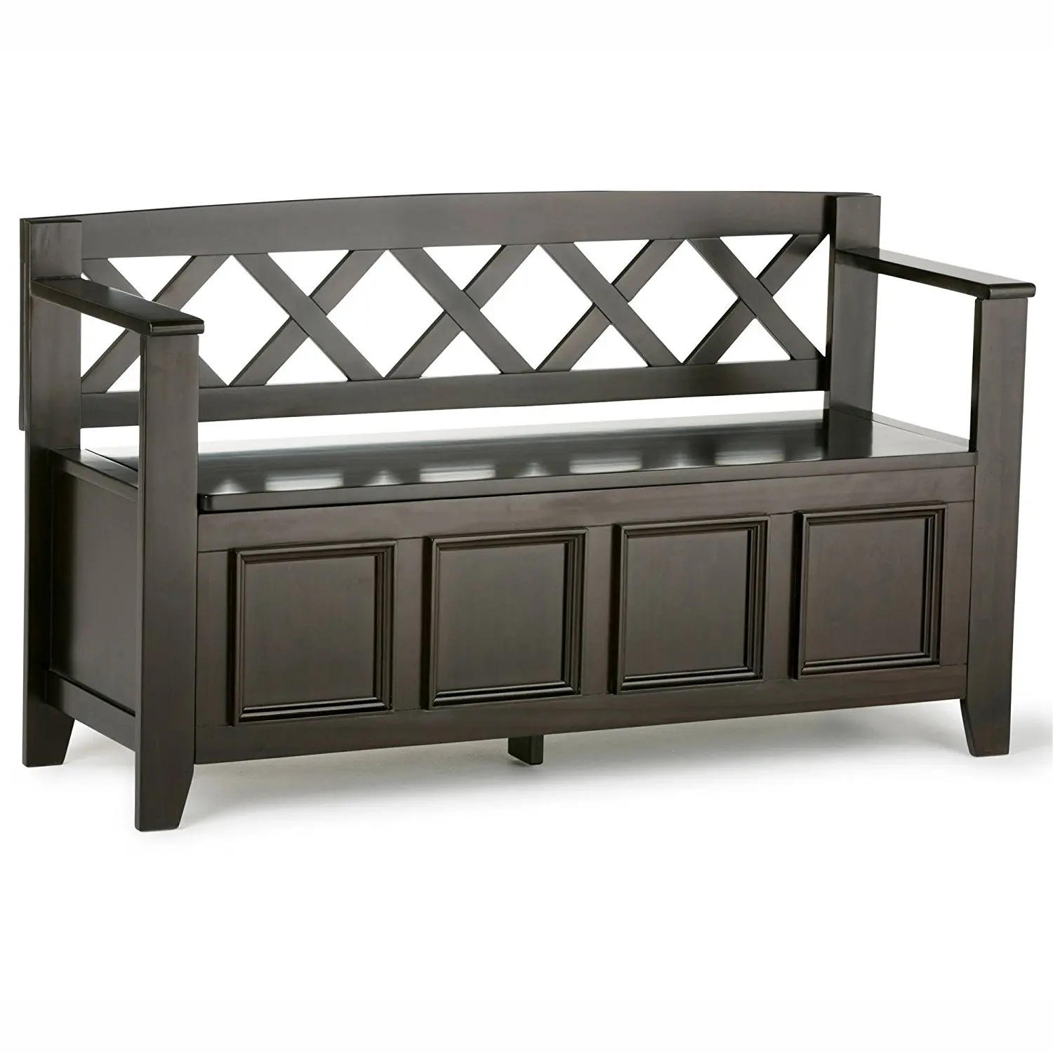 Entryway Storage Bench With Back