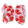 Supplies 7 Inch Big Hair Accessories Fruit Printed Hair Bow