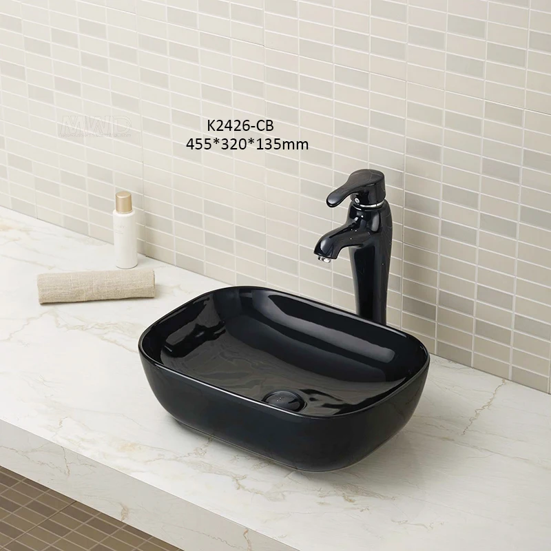 Badezimmer Sanitär Waschbecken Helle Schwarz Farbe Waschbecken - Buy