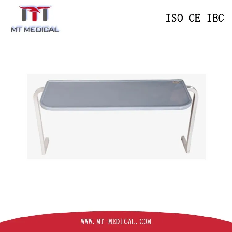 High Quality Steel height adjustable over bed table hospital Bed food table
