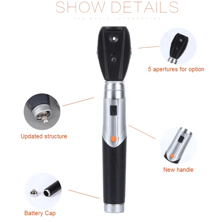 Portable Fiber Medical Eye Diagnostic Kit Potable Direct Ophthalmoscope