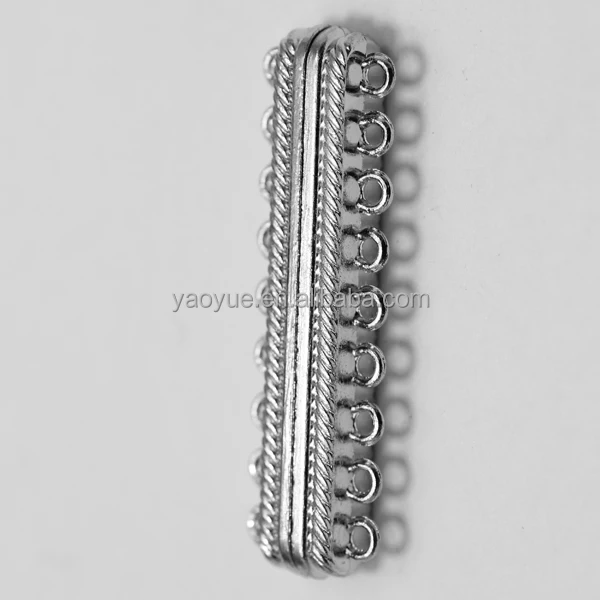 9strand 48mm Slide Lock Clasp Jewelry Tube Clasp For