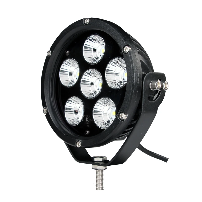 Car truck use best application 60W round LED driving light with E-mark LED work light 4200 lms high bright round light