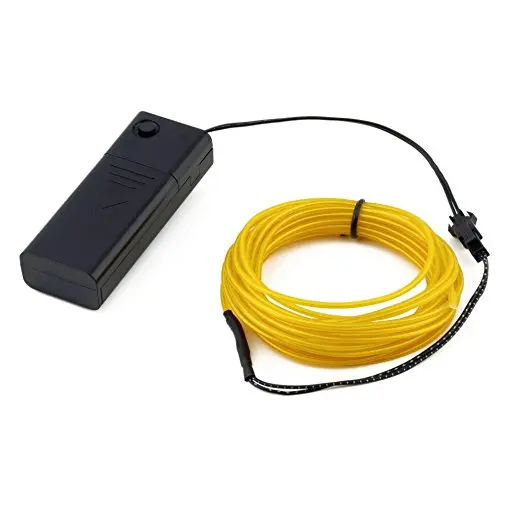 3M 9.6ft Flexible Neon Light EL Wire Rope Tube + Controller Amazingly Bright New Generation of Micro LEDs for Indoor and Outdoor