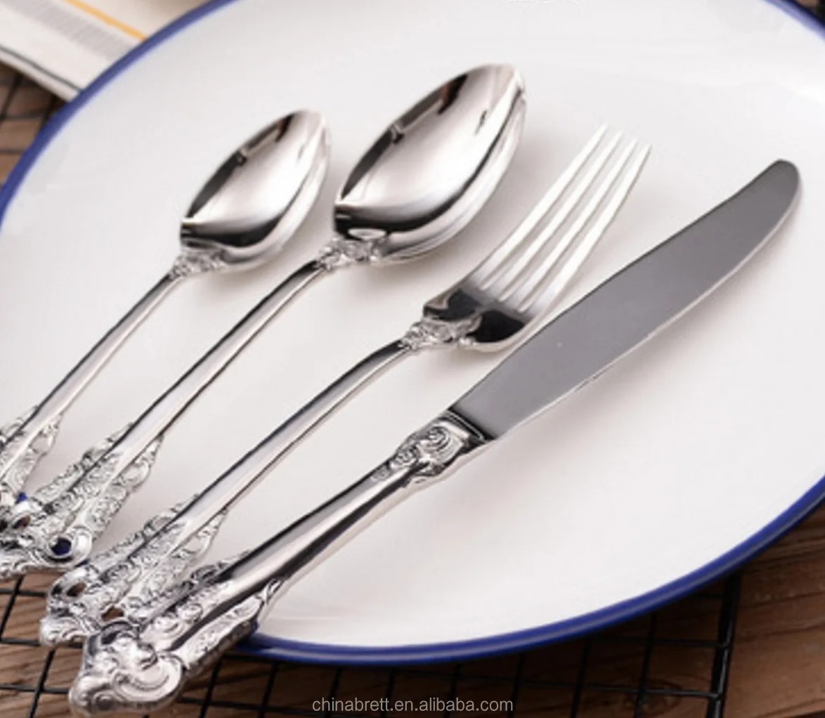 Royal 18/10 Stainless Steel Gold Plated Titanium Flatware Wholesale