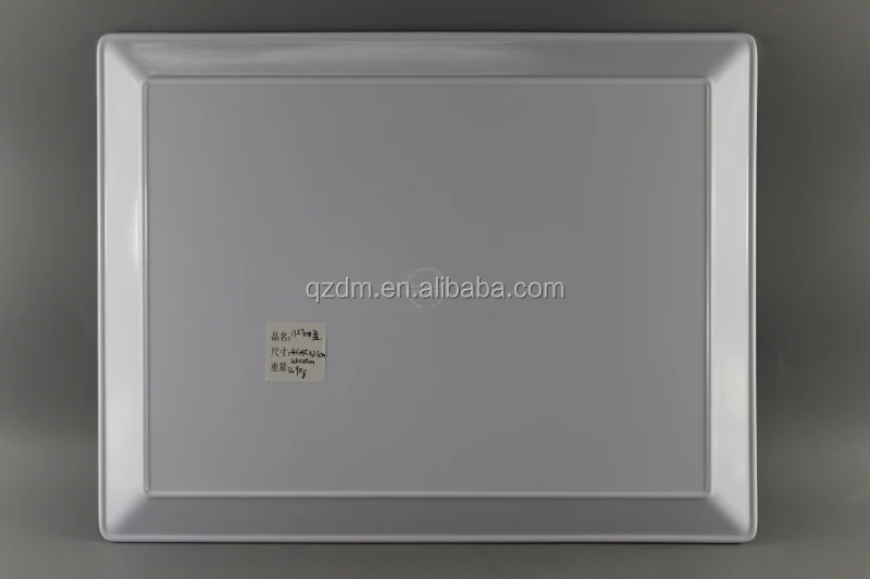White Melamine SevringTray Plastic big plate for Hotel