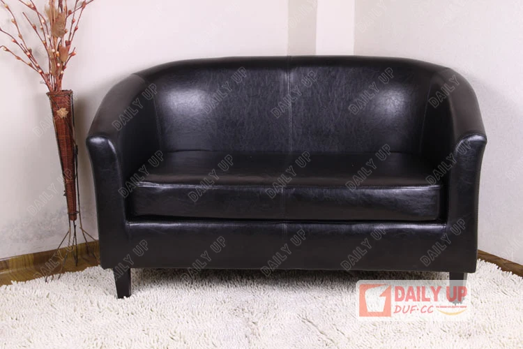 Double Seats Sofa Top High Quality PU Lounge with Arm Modern Leather Office Waiting Chair Living Room Furniture